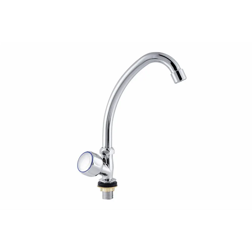 Фото Смеситель для раковины Fauzt FZs-101-63 двухвентильный высокий цвет хром