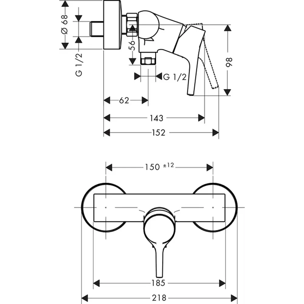 Фото 2 Смеситель для душа Hansgrohe Talis S 72600000 однорычажный цвет хром Фото 2 Смеситель для душа Hansgrohe Talis S 72600000 однорычажный цвет хром