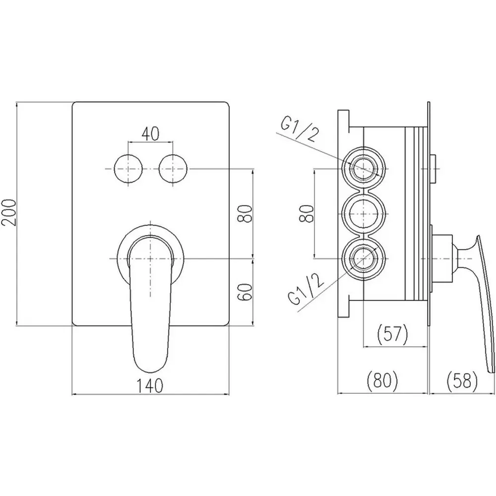 Фото 2 Смеситель для душа RAVSLEZAK Tigris TG186BOX однорычажный цвет хром