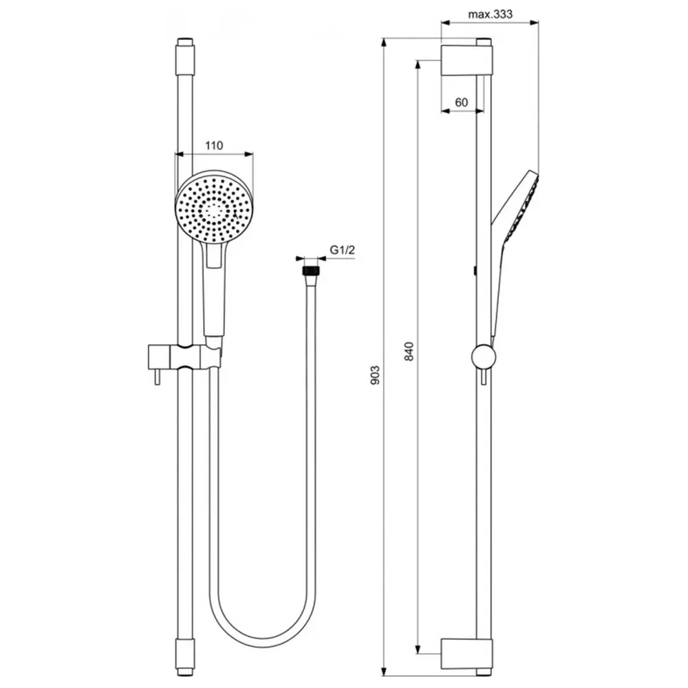 Фото 2 Душевая стойка Ideal Standard Idealrain B2237AA 1 режим цвет хром Фото 2 Душевая стойка Ideal Standard Idealrain B2237AA 1 режим цвет хром
