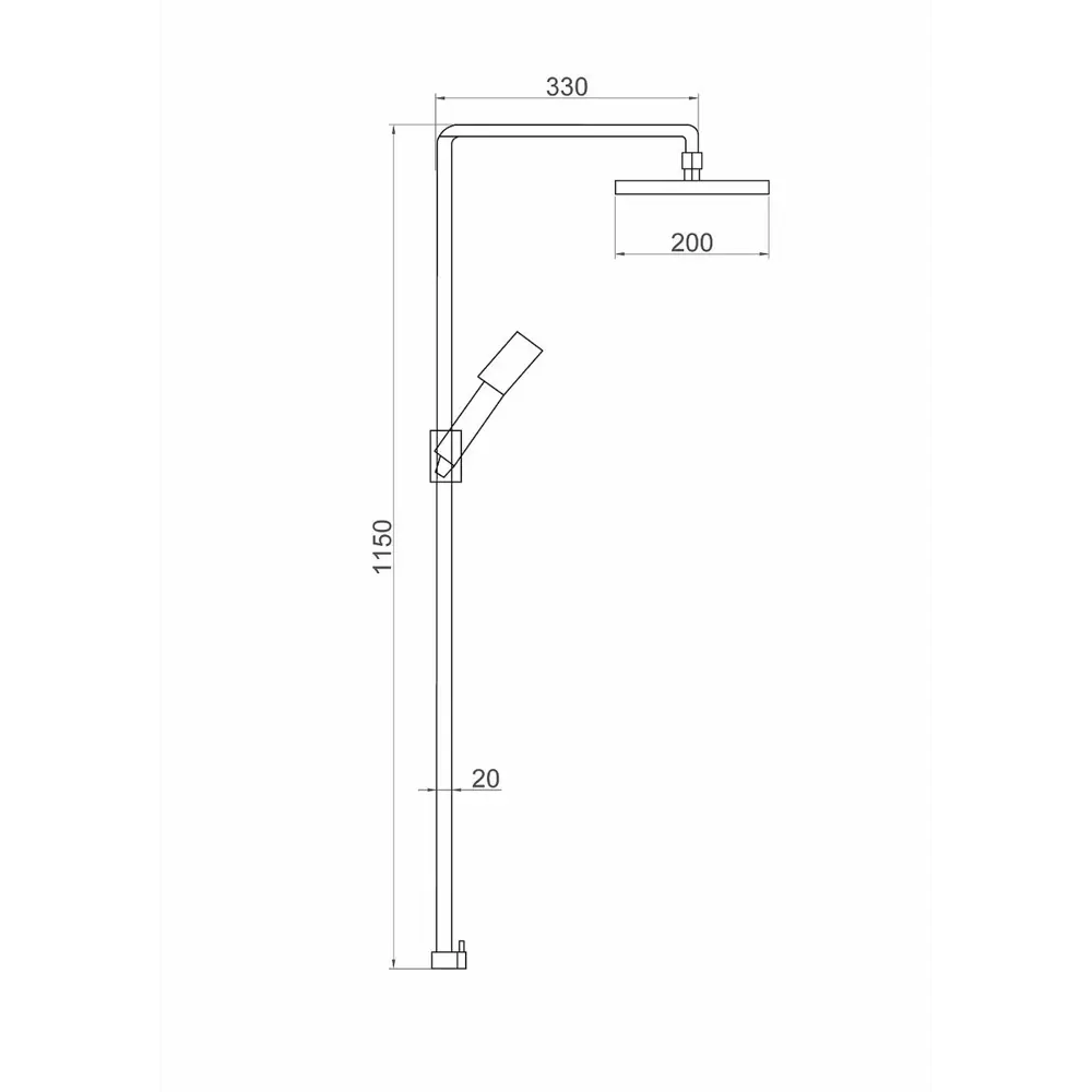 Фото 2 Душевая стойка Fauzt FZs-300 1 режим цвет хром Фото 2 Душевая стойка Fauzt FZs-300 1 режим цвет хром
