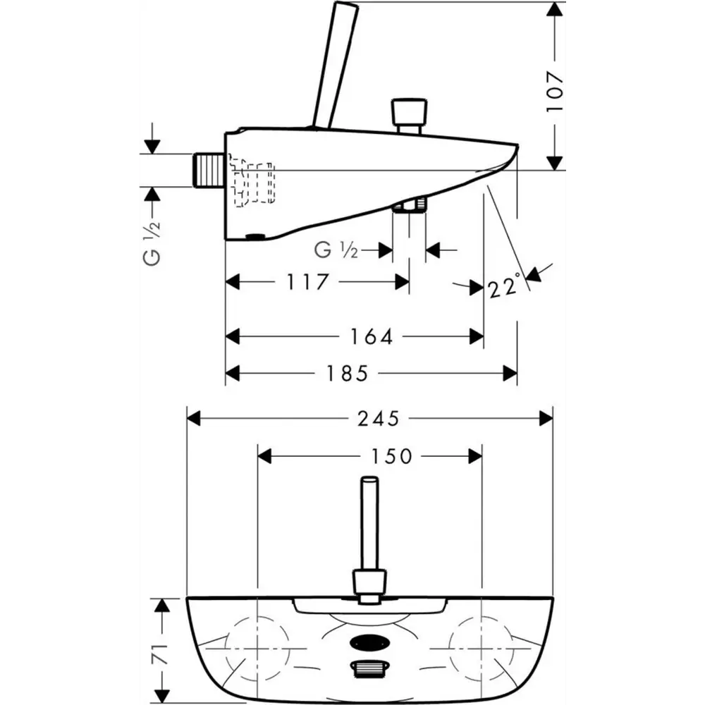Фото 6 Смеситель для ванны Hansgrohe PuraVida 15472400 однорычажный цвет хром Фото 6 Смеситель для ванны Hansgrohe PuraVida 15472400 однорычажный цвет хром