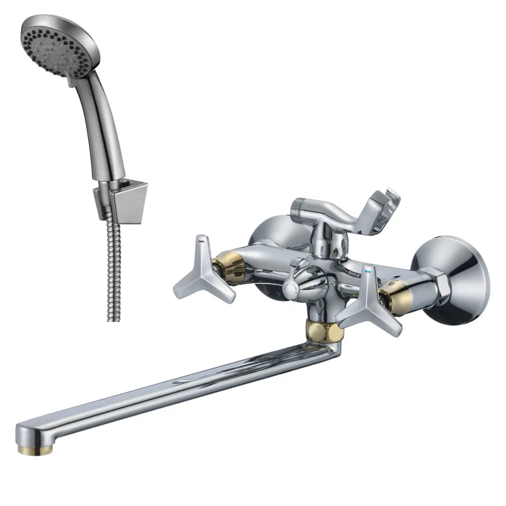 Фото Смеситель для ванны Rossinka Silvermix RS41 RS41-84 универсальный двухвентильный цвет хром