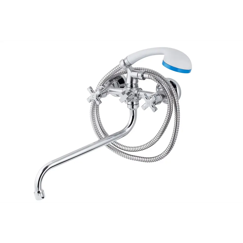 Фото Смеситель для ванны Tsarsberg TSB-11-88 универсальный двухвентильный цвет хром