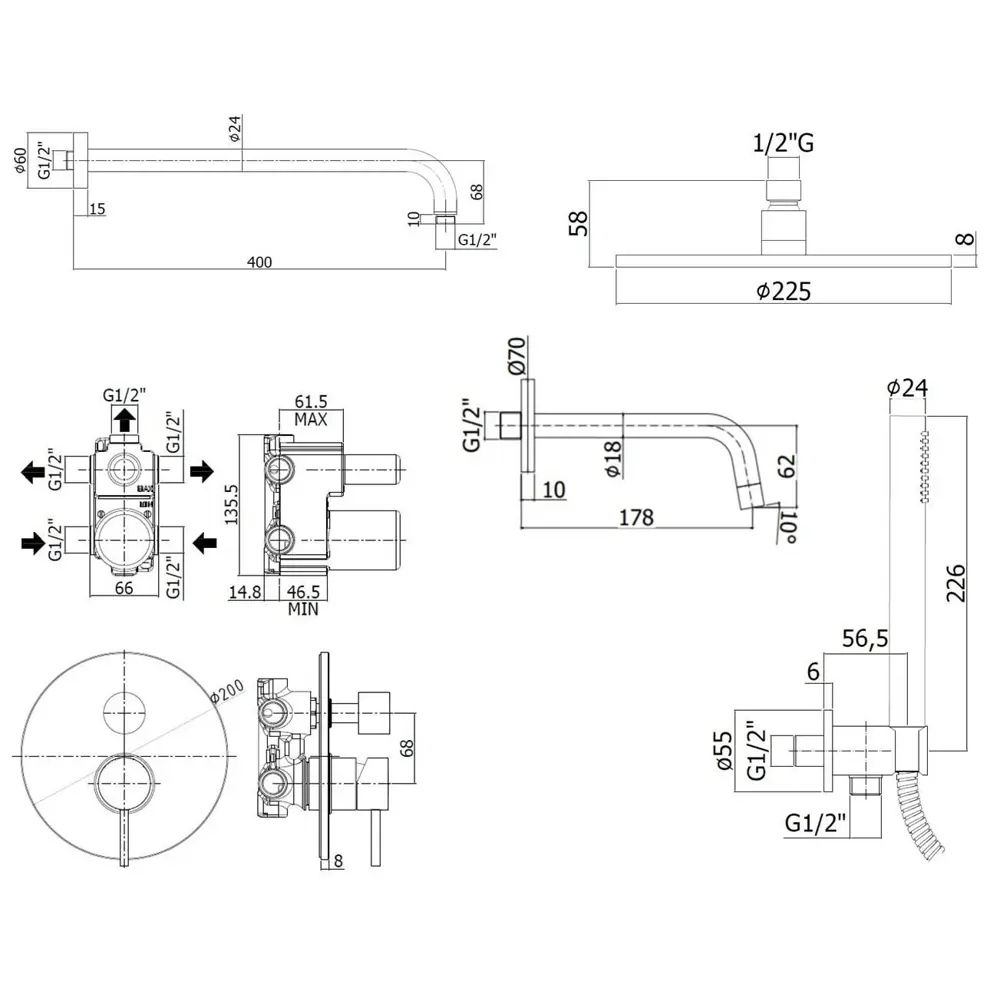 Фото 7 Набор смесителей для ванны Paffoni KITLIG019CR045 с душевой лейкой цвет хром Фото 7 Набор смесителей для ванны Paffoni KITLIG019CR045 с душевой лейкой цвет хром