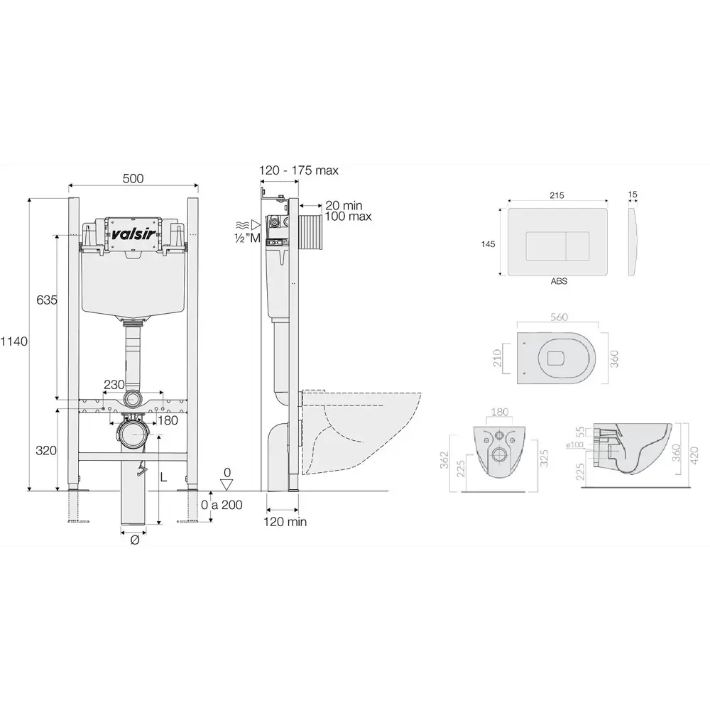 Фото 13 Комплект инсталляция с унитазом Valsir KIT Vscr 7317NEMT Slim P1 с кнопкой цвет хром Фото 13 Комплект инсталляция с унитазом Valsir KIT Vscr 7317NEMT Slim P1 с кнопкой цвет хром