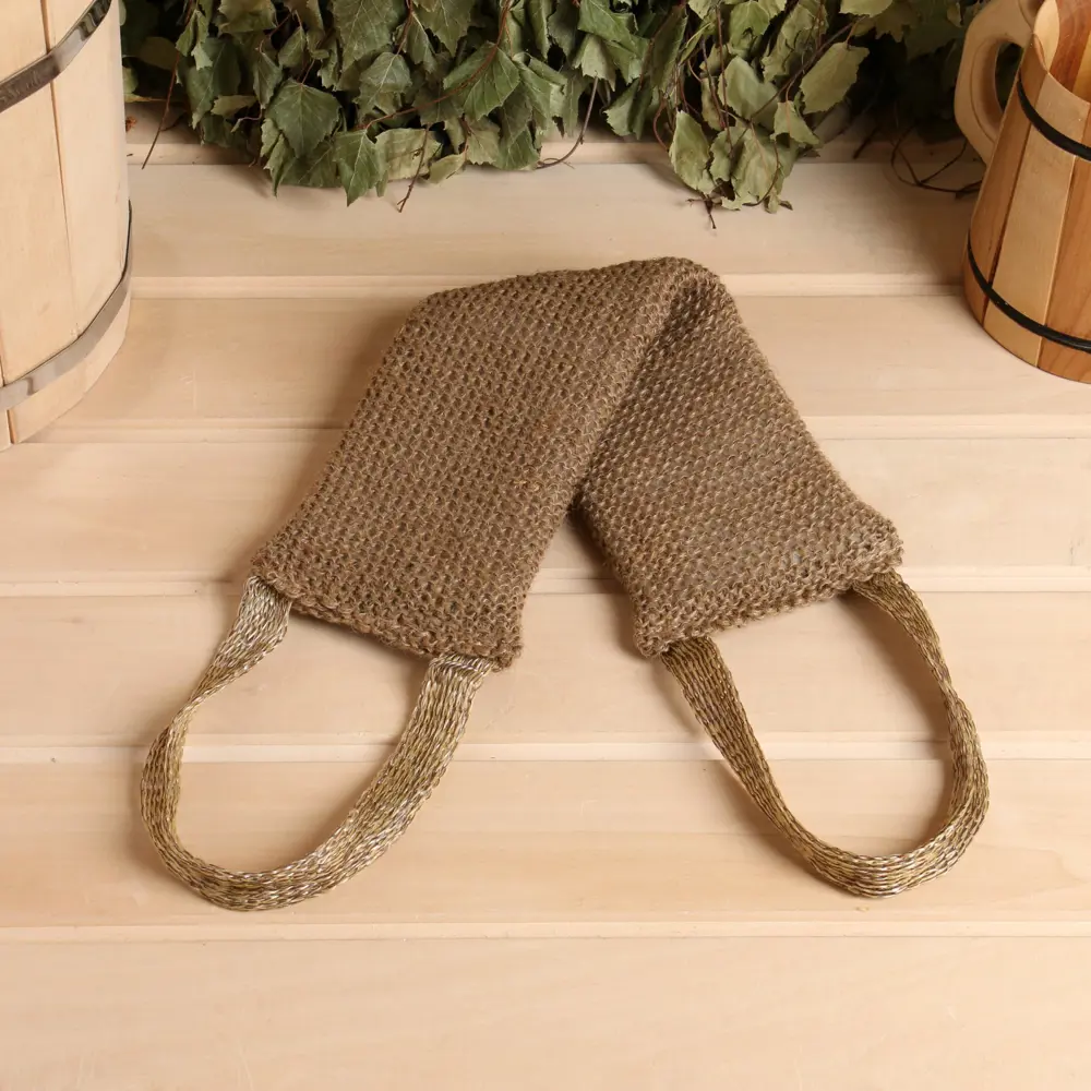 Фото Мочалка Длинная джут 40x11см Фото Мочалка Длинная джут 40x11см