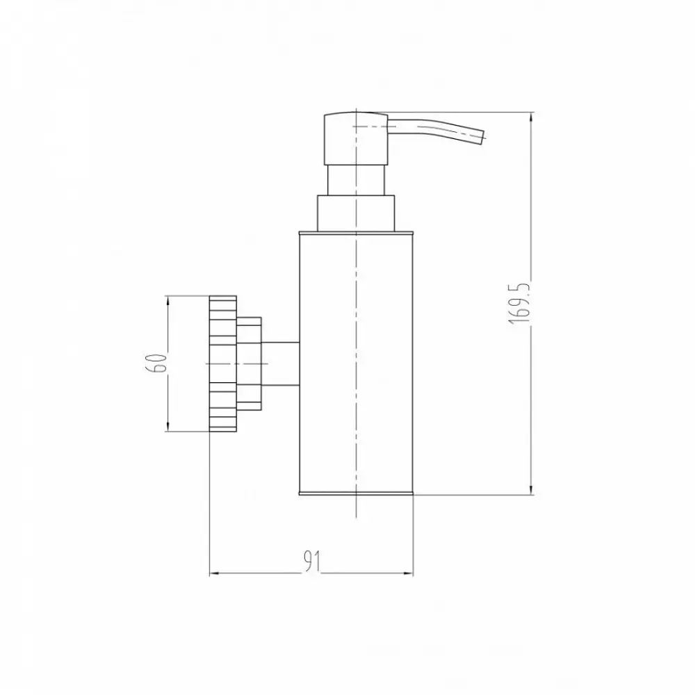 Фото 2 Дозатор для мыла настенный Milacio MC.908.SL серебро