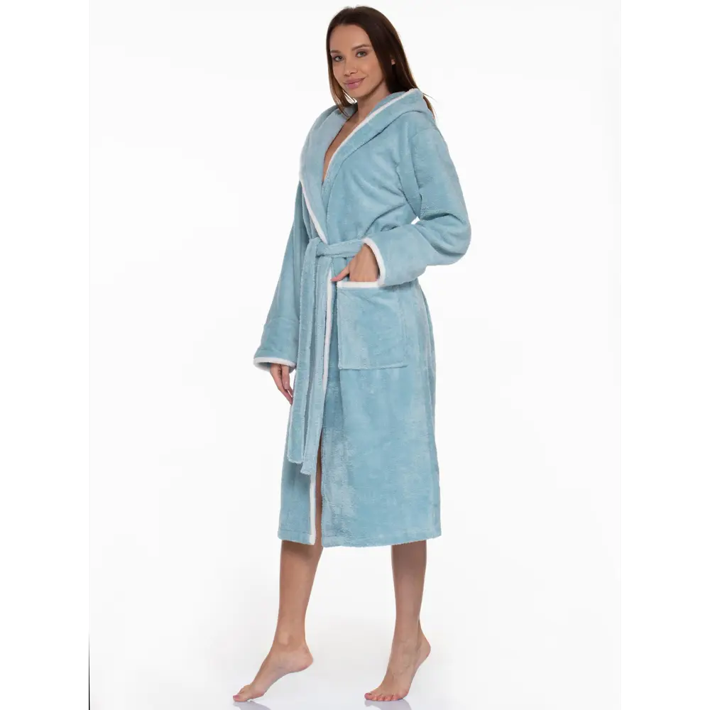 Фото Банный халат Atlasplus AP-ХалЖКБамМ мятный размер 44-46 цвет зеленый Фото Банный халат Atlasplus AP-ХалЖКБамМ мятный размер 44-46 цвет зеленый