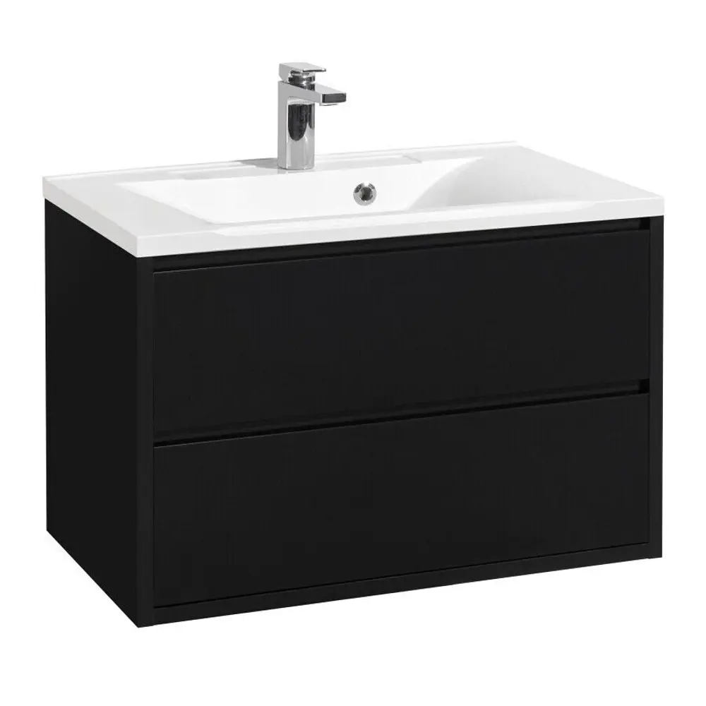 Фото Тумба под раковину подвесная Акватон Римини 80 1A226701RN950 79см цвет черный Фото Тумба под раковину подвесная Акватон Римини 80 1A226701RN950 79см цвет черный