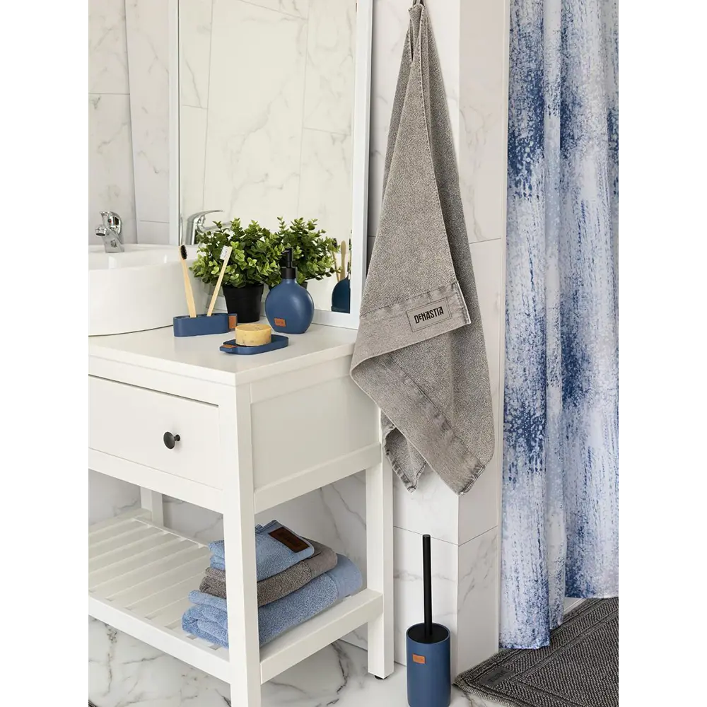 Фото 4 Шторка для ванной комнаты DEНАСТИЯ S000122 180x200см цвет синий Фото 4 Шторка для ванной комнаты DEНАСТИЯ S000122 180x200см цвет синий