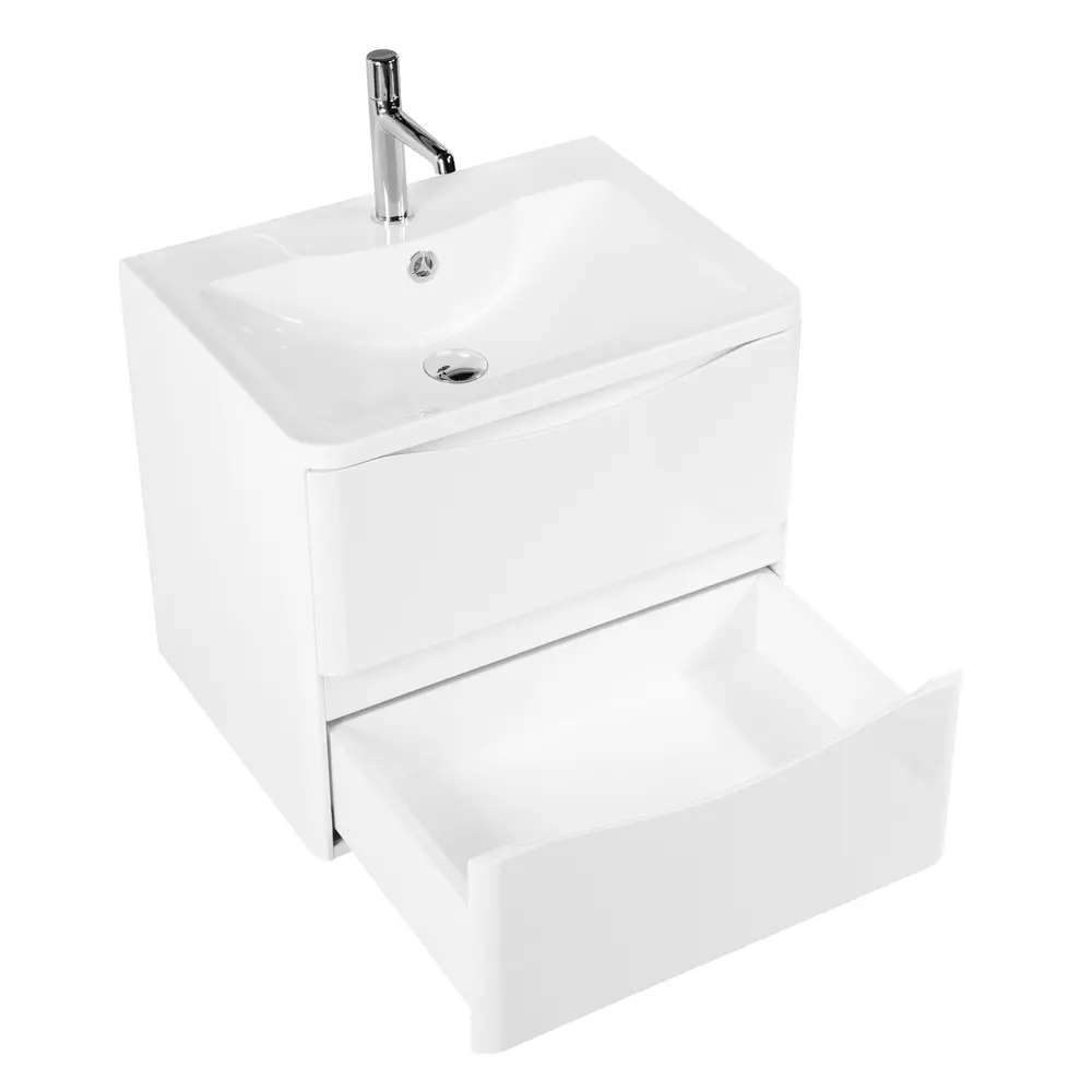 Фото 3 Тумба под раковину Belbagno ACQUA-700-2C-SO-BL подвесная 70см цвет белый Фото 3 Тумба под раковину Belbagno ACQUA-700-2C-SO-BL подвесная 70см цвет белый