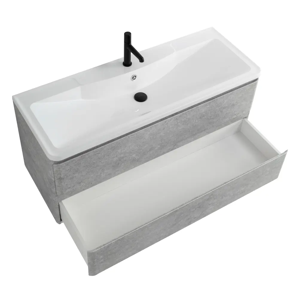 Фото 2 Тумба под раковину подвесная Belbagno ALBANO-1200-2C-SO-CVG 120см цвет серый структурированный