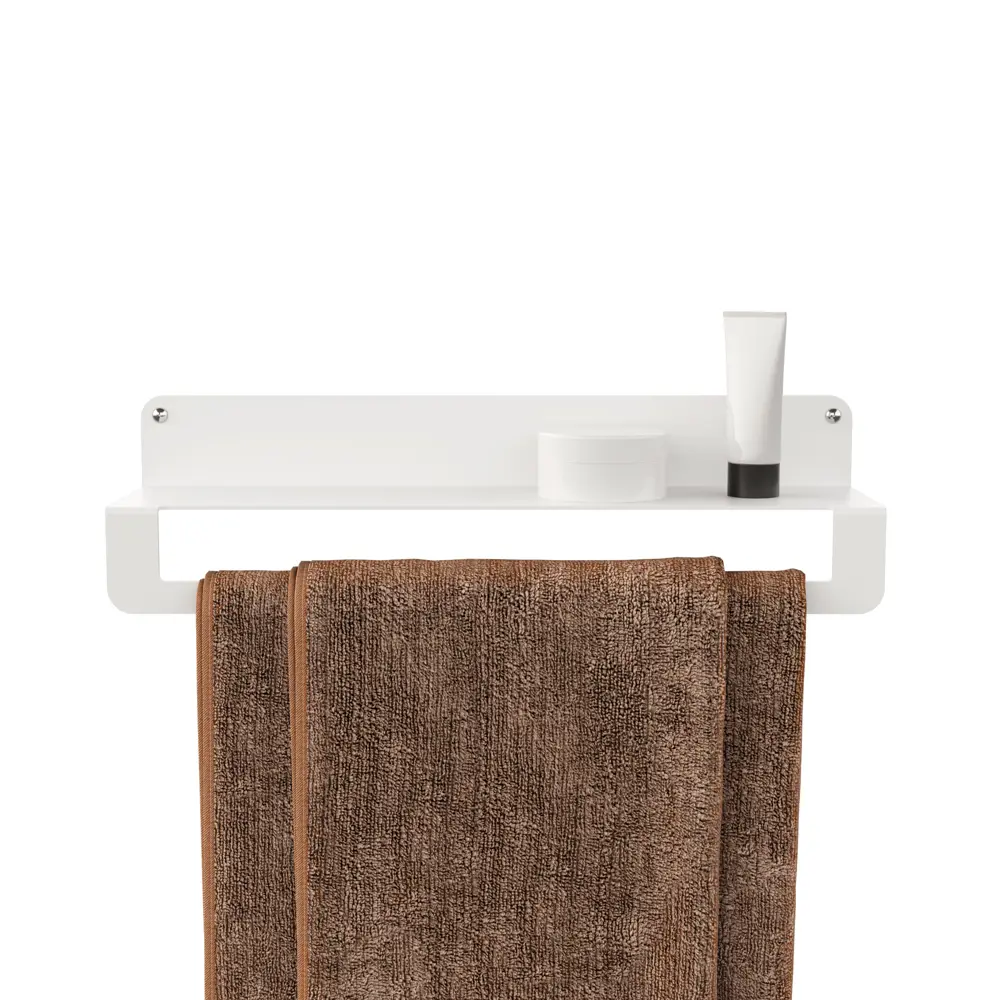 Фото 4 Полка для ванной Tempache 1040346-8 нержавеющая сталь цвет белый