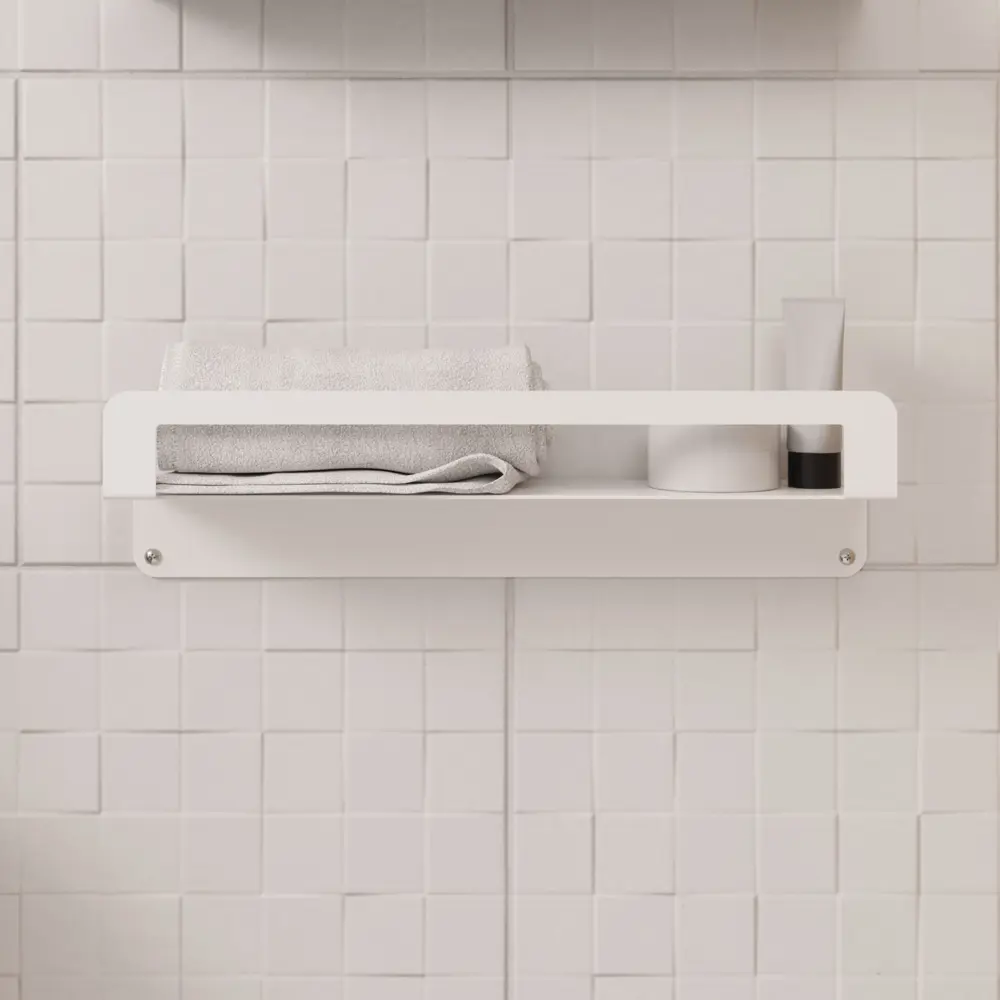 Фото 6 Полка для ванной Tempache 1040346-8 нержавеющая сталь цвет белый