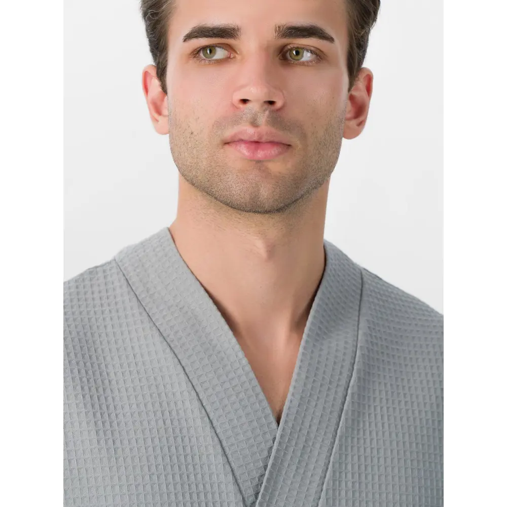 Фото Банный халат Росхалат В-05 58-60 размер 58 цвет серый