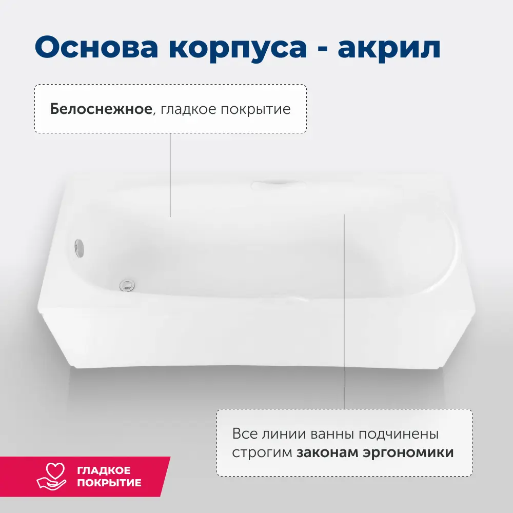 Фото 6 Прямоугольная ванна Aquanet 00239787 акрил 170x70см Фото 6 Прямоугольная ванна Aquanet 00239787 акрил 170x70см