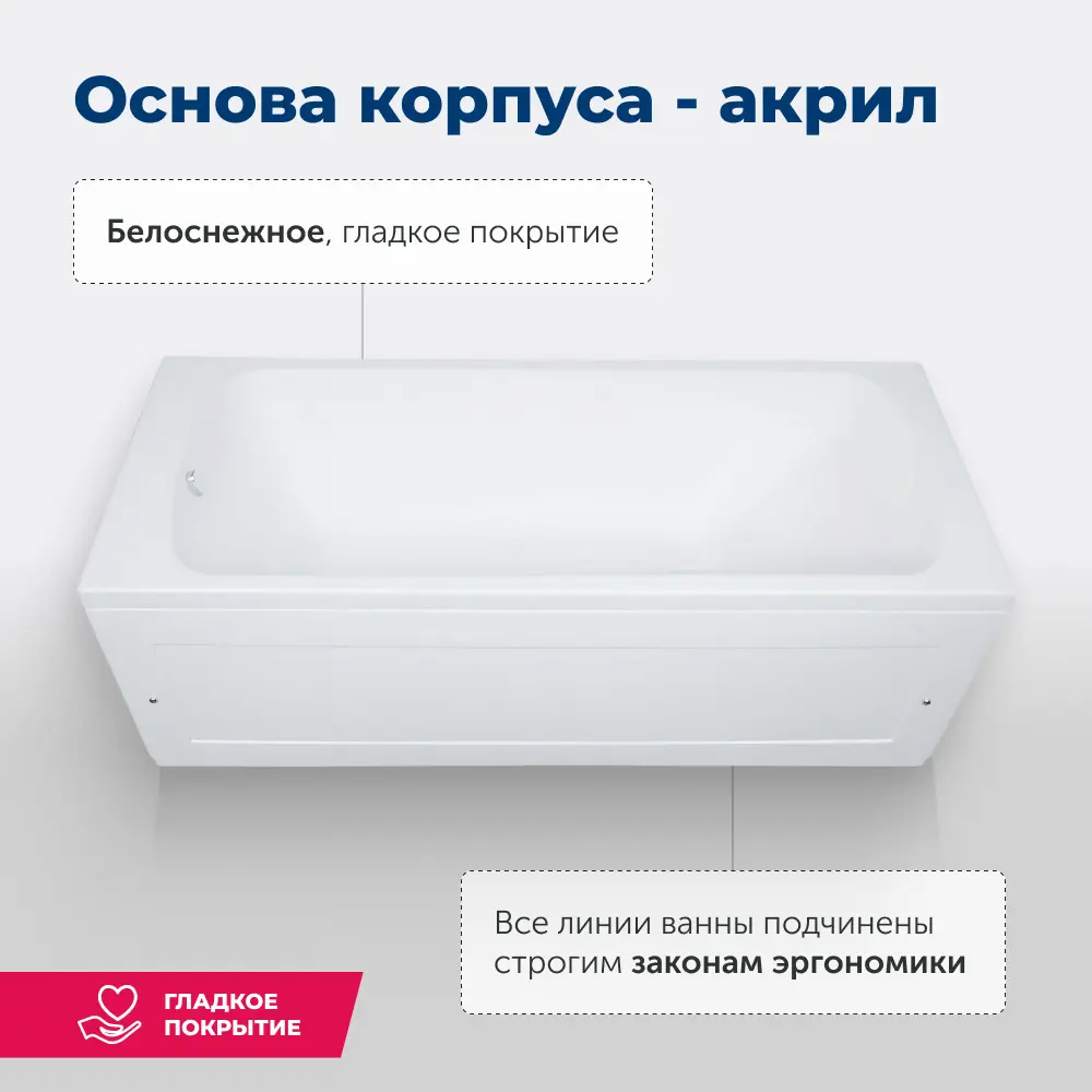 Фото 4 Прямоугольная ванна Aquanet 00205375 акрил 170x70см Фото 4 Прямоугольная ванна Aquanet 00205375 акрил 170x70см