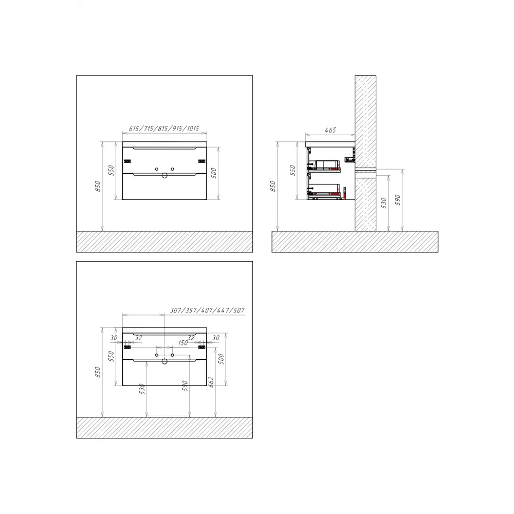 Фото 5 Тумба под раковину подвесная Belbagno ETNA-800-2C-SO-RG-P 80см цвет дуб Фото 5 Тумба под раковину подвесная Belbagno ETNA-800-2C-SO-RG-P 80см цвет дуб