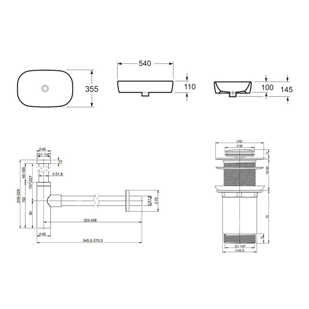 Фото 9 Накладная раковина Lavinia Boho Bathroom Sink Slim 21520097 фарфор 54 см с донным клапаном и металлическим сифоном Фото 9 Накладная раковина Lavinia Boho Bathroom Sink Slim 21520097 фарфор 54 см с донным клапаном и металлическим сифоном
