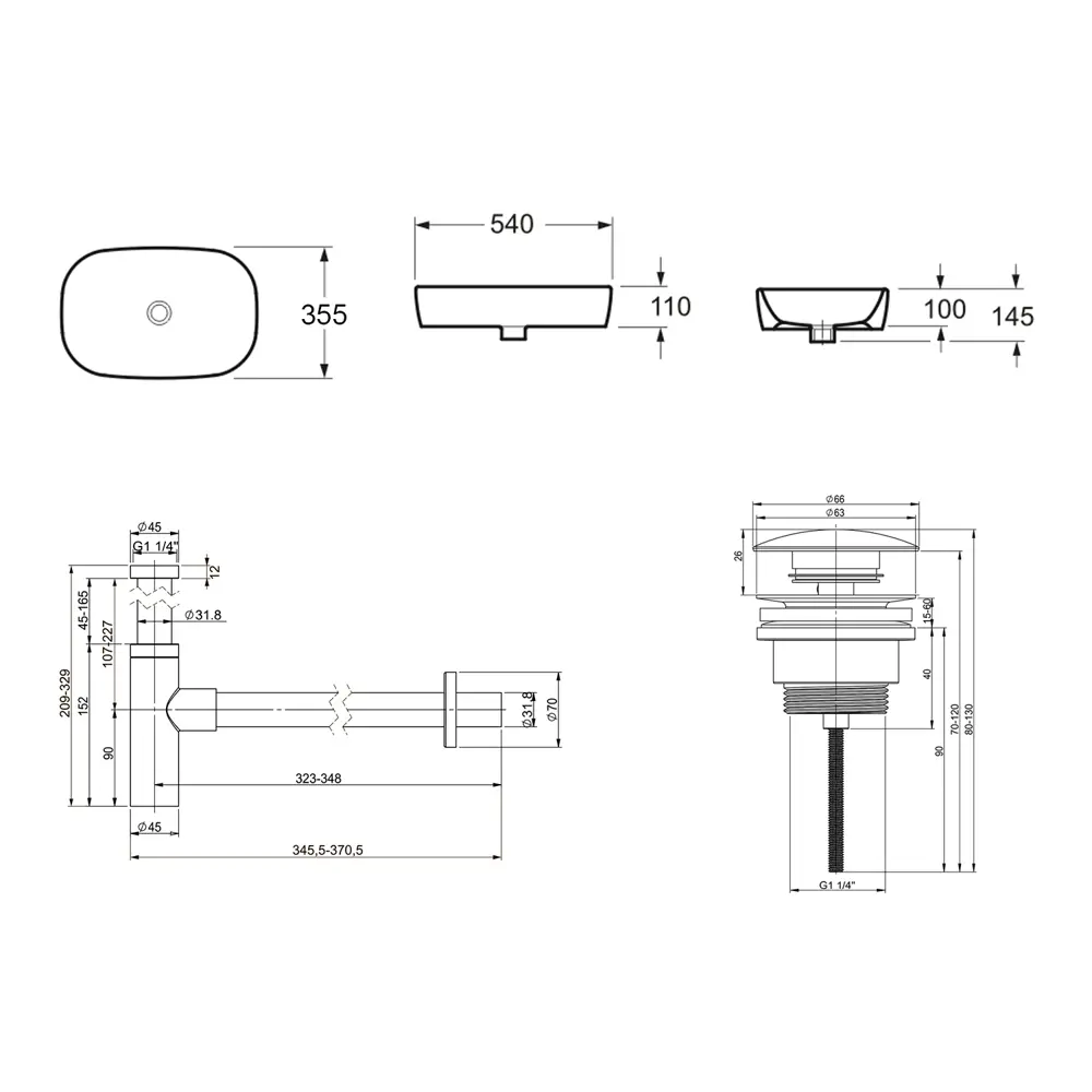 Фото 9 Накладная раковина Lavinia Boho Bathroom Sink Slim 21520090 фарфор 54 см с донным клапаном и металлическим сифоном Фото 9 Накладная раковина Lavinia Boho Bathroom Sink Slim 21520090 фарфор 54 см с донным клапаном и металлическим сифоном