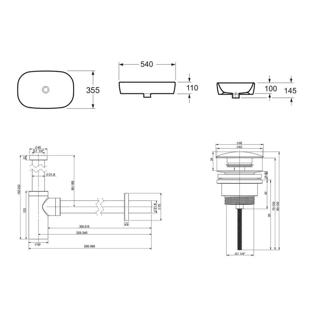 Фото 8 Накладная раковина Lavinia Boho Bathroom Sink Slim 21520064 фарфор 54 см с донным клапаном и металлическим сифоном Фото 8 Накладная раковина Lavinia Boho Bathroom Sink Slim 21520064 фарфор 54 см с донным клапаном и металлическим сифоном