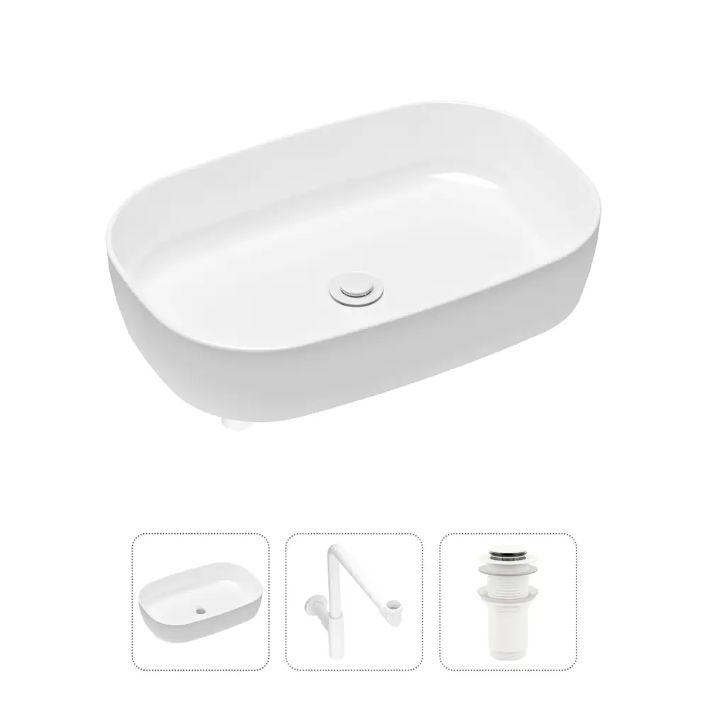 Фото Раковина накладная Lavinia boho bathroom sink Bathroom Sink 21520107 54см цвет белый Фото Раковина накладная Lavinia boho bathroom sink Bathroom Sink 21520107 54см цвет белый