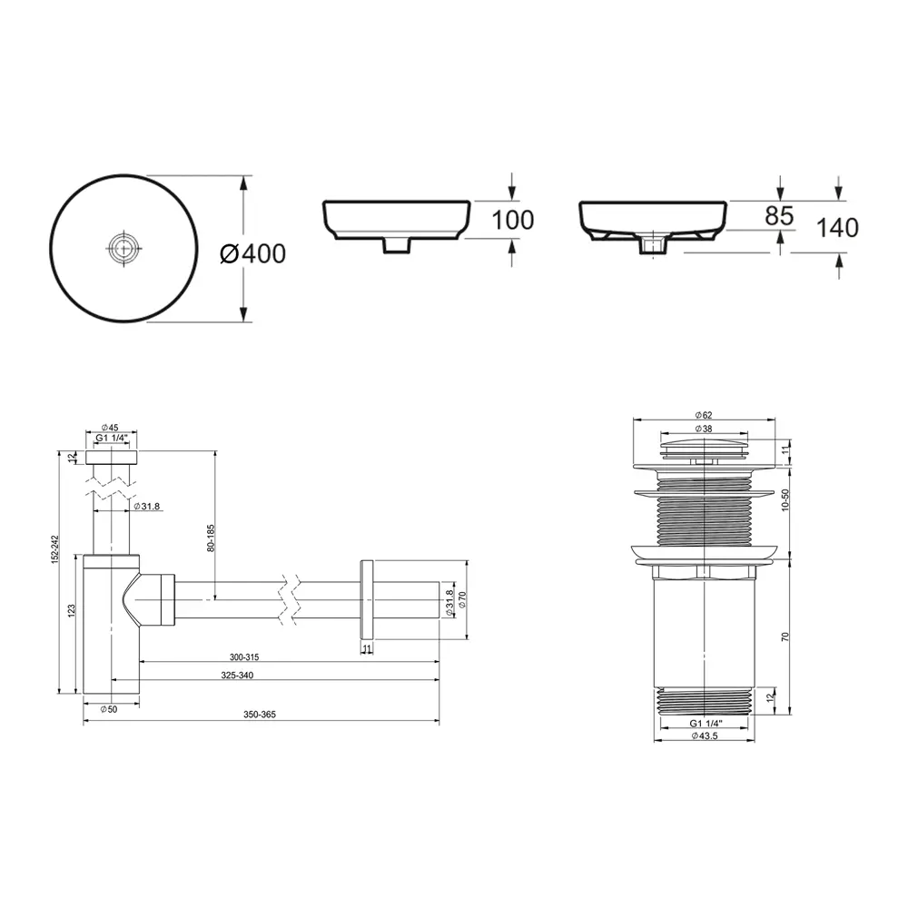 Фото 9 Накладная раковина Lavinia Boho Bathroom Sink Slim 21520171 фарфор 40 см с донным клапаном и металлическим сифоном Фото 9 Накладная раковина Lavinia Boho Bathroom Sink Slim 21520171 фарфор 40 см с донным клапаном и металлическим сифоном