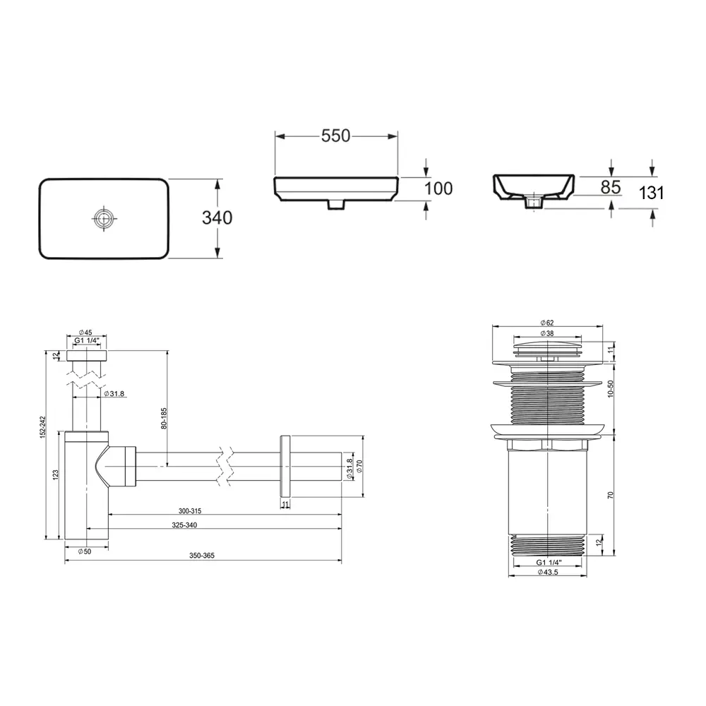 Фото 8 Накладная раковина Lavinia Boho Bathroom Sink Slim 21520113 фарфор 55 см с донным клапаном и металлическим сифоном Фото 8 Накладная раковина Lavinia Boho Bathroom Sink Slim 21520113 фарфор 55 см с донным клапаном и металлическим сифоном