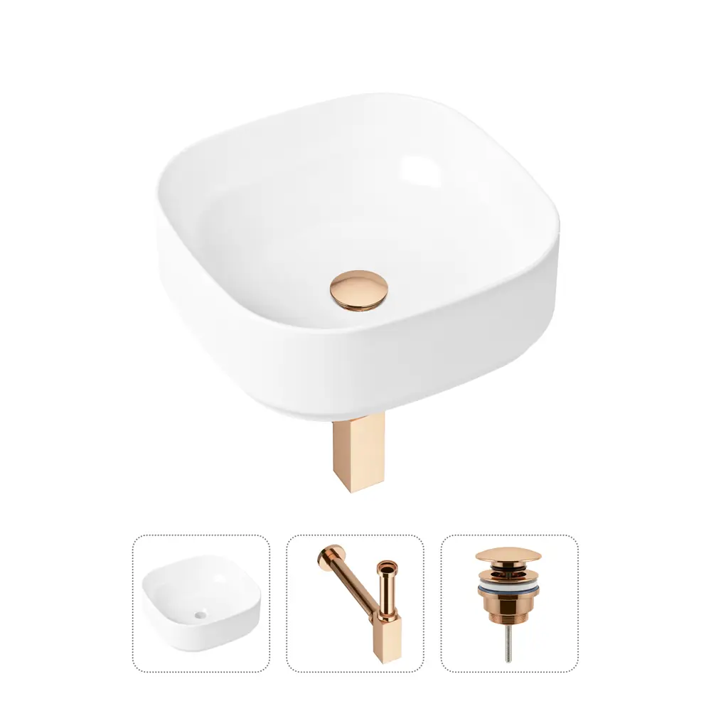 Фото Накладная раковина Lavinia Boho Bathroom Sink Slim 21520238 фарфор 40 см с донным клапаном и металлическим сифоном Фото Накладная раковина Lavinia Boho Bathroom Sink Slim 21520238 фарфор 40 см с донным клапаном и металлическим сифоном