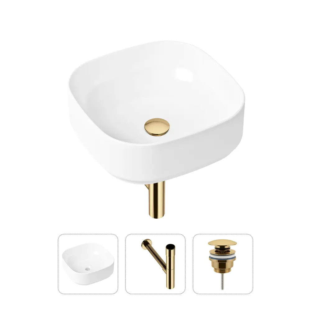 Фото Накладная раковина Lavinia Boho Bathroom Sink Slim 21520246 фарфор 40 см с донным клапаном и металлическим сифоном Фото Накладная раковина Lavinia Boho Bathroom Sink Slim 21520246 фарфор 40 см с донным клапаном и металлическим сифоном