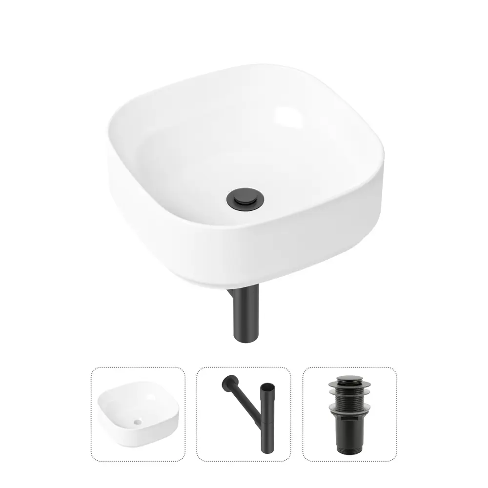 Фото Накладная раковина Lavinia Boho Bathroom Sink Slim 21520243 фарфор 40 см с донным клапаном и металлическим сифоном Фото Накладная раковина Lavinia Boho Bathroom Sink Slim 21520243 фарфор 40 см с донным клапаном и металлическим сифоном