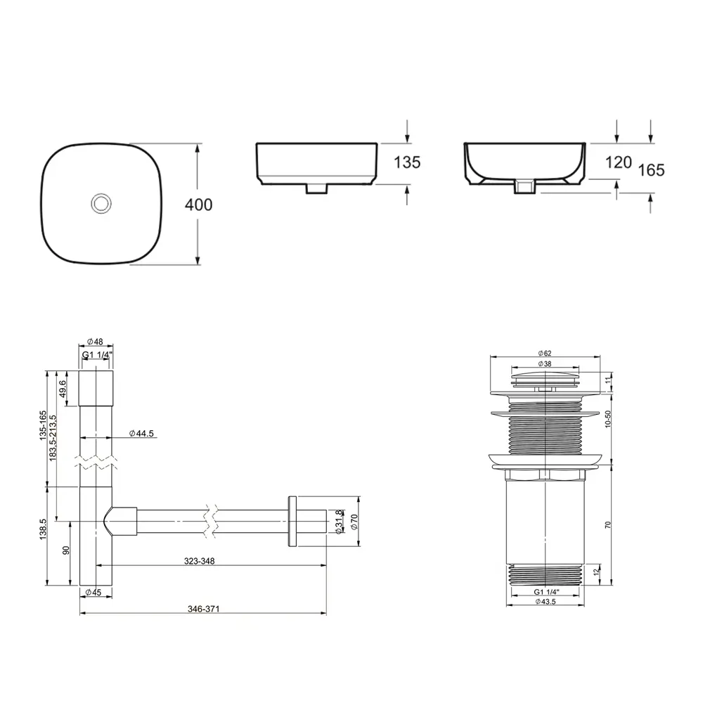 Фото 9 Накладная раковина Lavinia Boho Bathroom Sink Slim 21520247 фарфор 40 см с донным клапаном и металлическим сифоном Фото 9 Накладная раковина Lavinia Boho Bathroom Sink Slim 21520247 фарфор 40 см с донным клапаном и металлическим сифоном