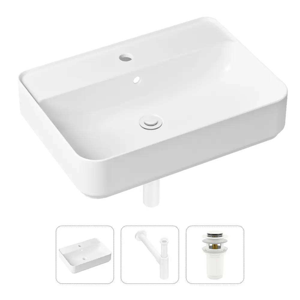 Фото Раковина накладная Lavinia boho bathroom sink Bathroom Sink 21520367 60см цвет белый Фото Раковина накладная Lavinia boho bathroom sink Bathroom Sink 21520367 60см цвет белый
