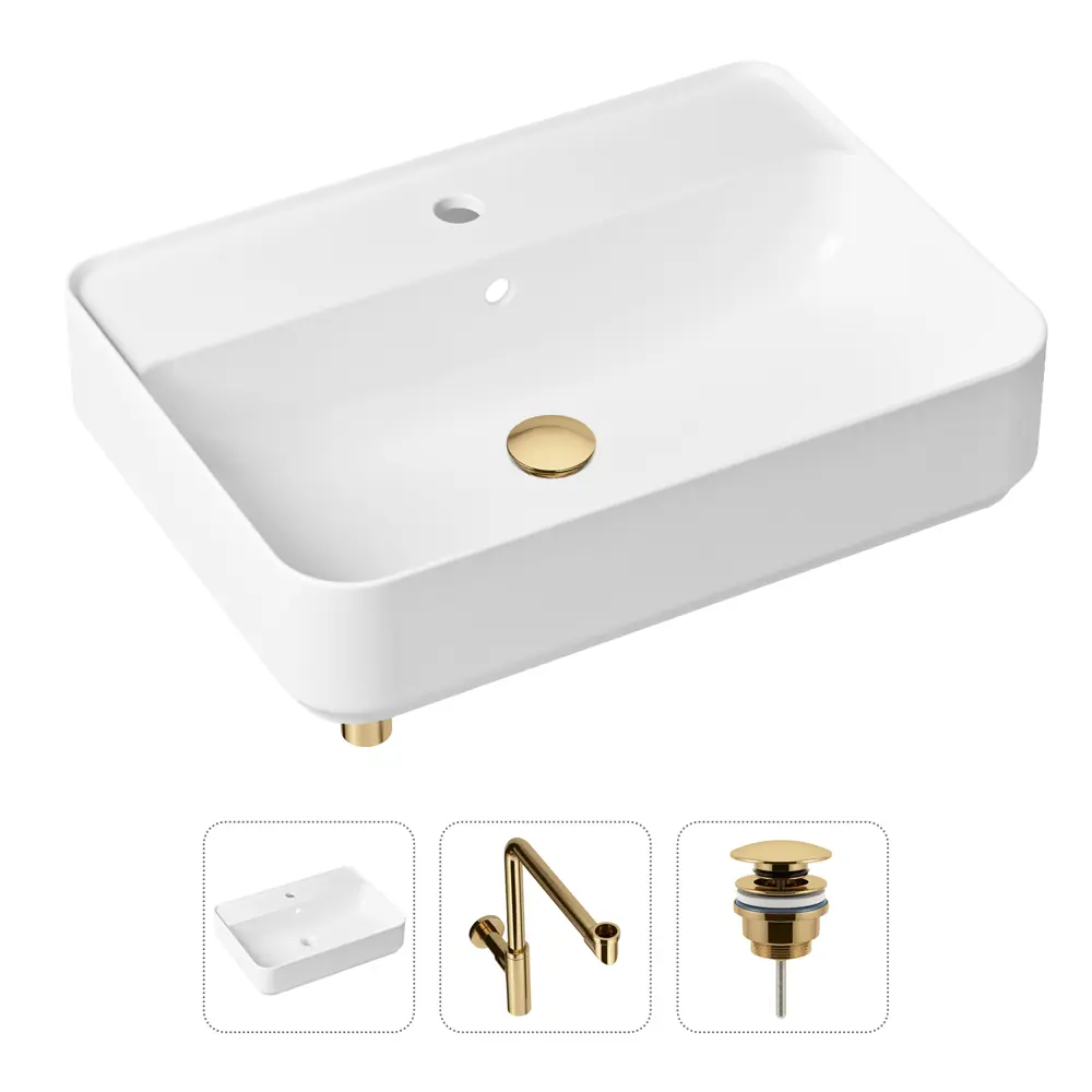 Фото Накладная раковина Lavinia Boho Bathroom Sink Slim 21520374 фарфор 60 см с донным клапаном и металлическим сифоном Фото Накладная раковина Lavinia Boho Bathroom Sink Slim 21520374 фарфор 60 см с донным клапаном и металлическим сифоном