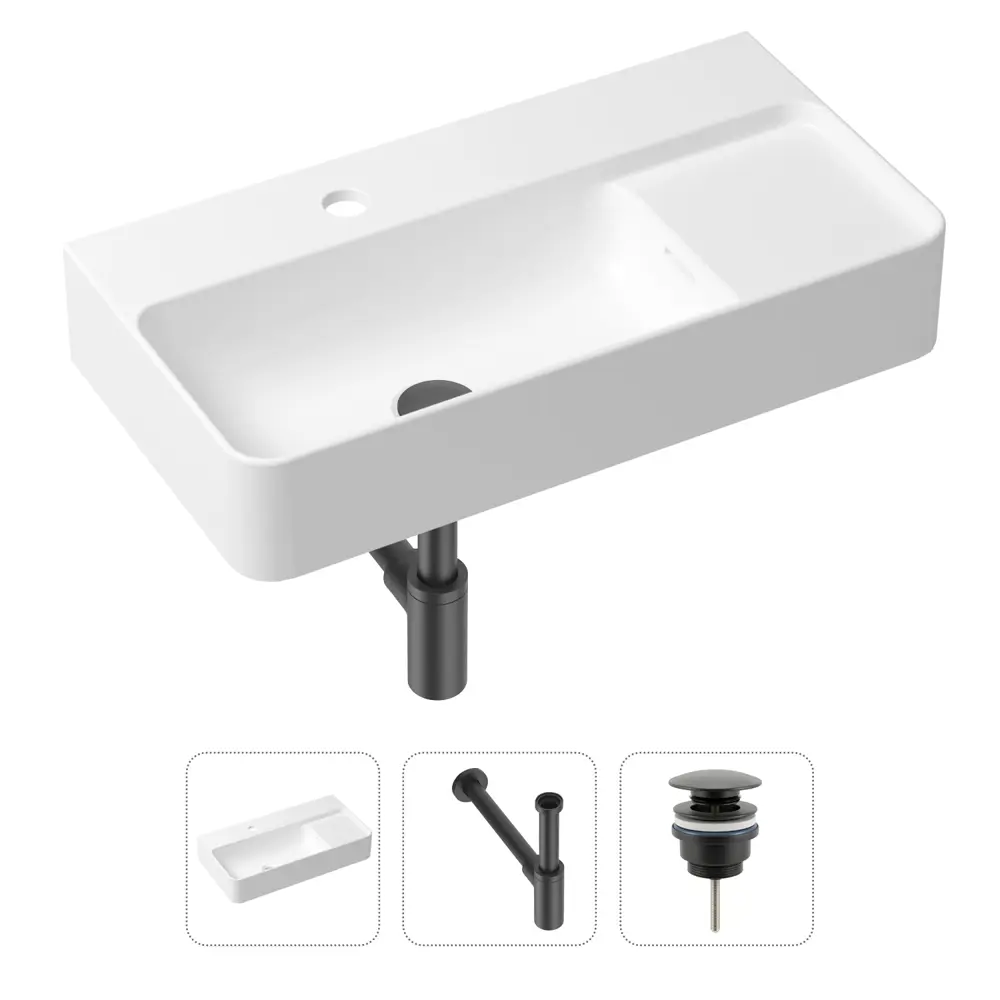 Фото Накладная раковина Lavinia Boho Bathroom Sink Slim 21520495 фарфор 60 см с донным клапаном и металлическим сифоном Фото Накладная раковина Lavinia Boho Bathroom Sink Slim 21520495 фарфор 60 см с донным клапаном и металлическим сифоном
