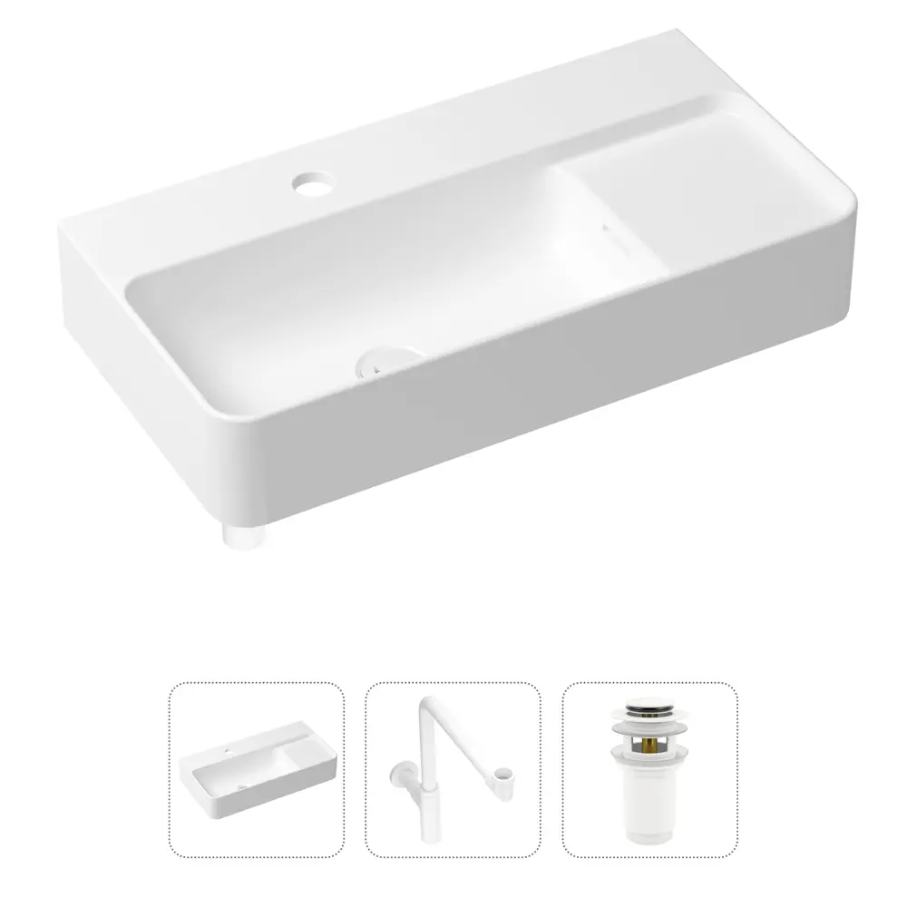 Фото Накладная раковина Lavinia Boho Bathroom Sink Slim 21520540 фарфор 60 см с донным клапаном и металлическим сифоном Фото Накладная раковина Lavinia Boho Bathroom Sink Slim 21520540 фарфор 60 см с донным клапаном и металлическим сифоном