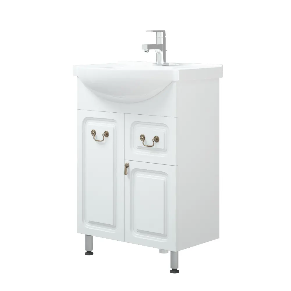 Фото 4 Тумба под раковину напольная Corozo SD-00000010 54.4см цвет белый Фото 4 Тумба под раковину напольная Corozo SD-00000010 54.4см цвет белый