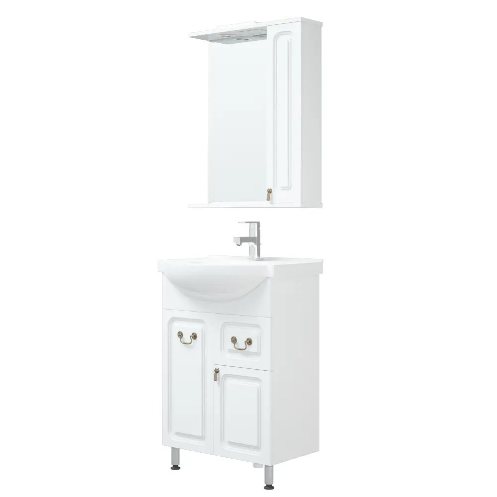 Фото 6 Тумба под раковину напольная Corozo SD-00000010 54.4см цвет белый Фото 6 Тумба под раковину напольная Corozo SD-00000010 54.4см цвет белый