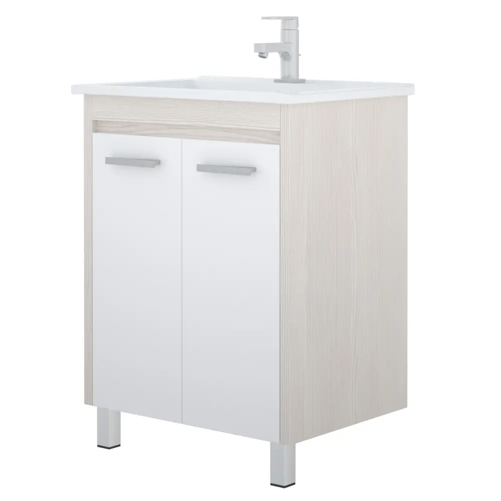 Фото 3 Тумба под раковину напольная Corozo SD-00000319 62см цвет бежевый