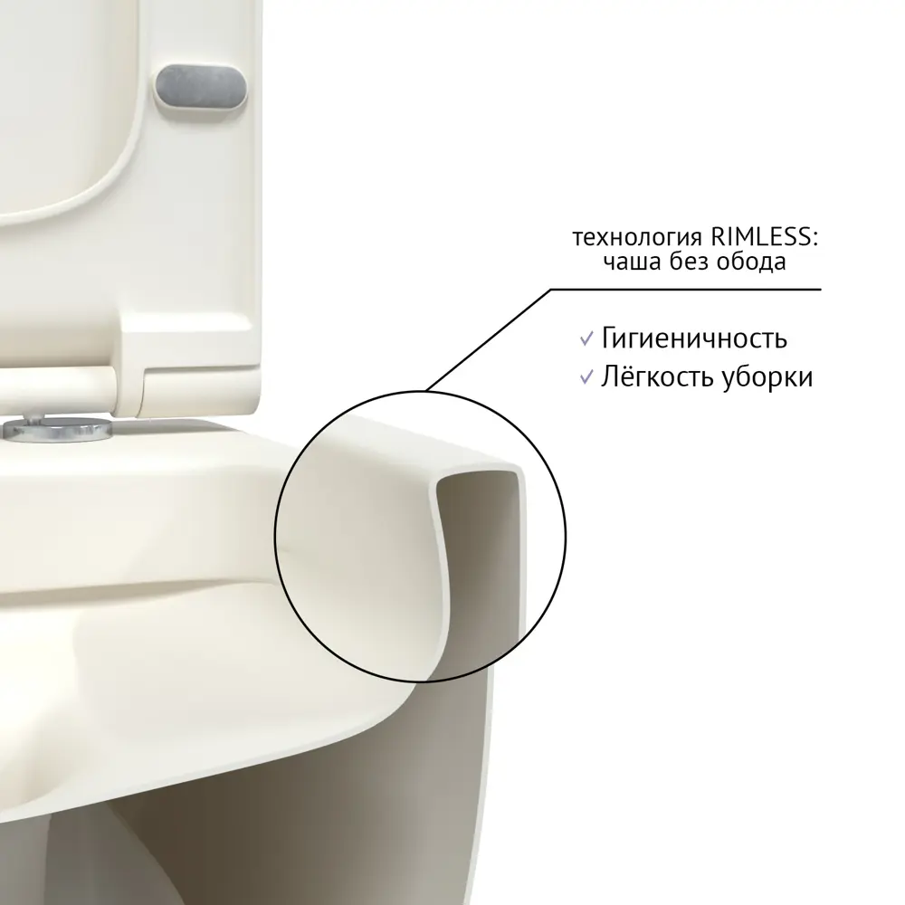 Фото 4 Унитаз подвесной Berges 082228 безободковый с сиденьем микролифт Фото 4 Унитаз подвесной Berges 082228 безободковый с сиденьем микролифт