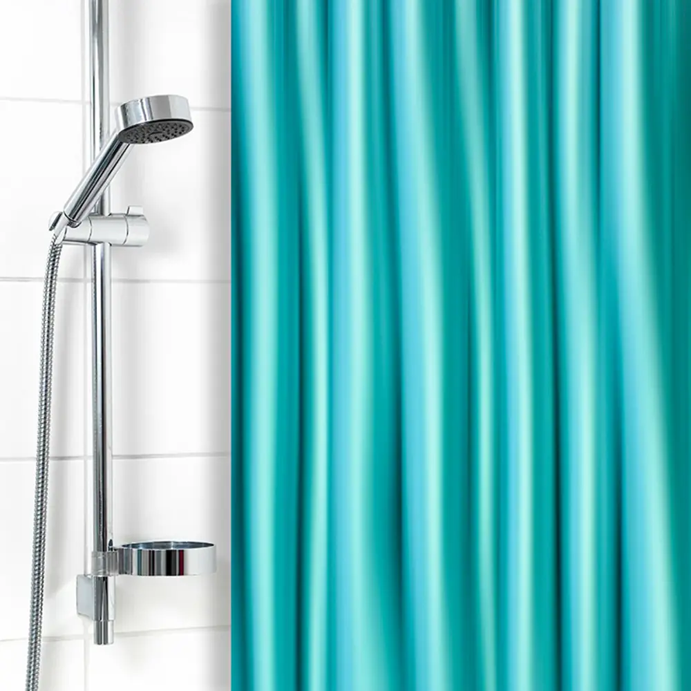 Фото Шторка для ванной комнаты V-LINE 7070-TURQUOISE 180x180см цвет синий Фото Шторка для ванной комнаты V-LINE 7070-TURQUOISE 180x180см цвет синий
