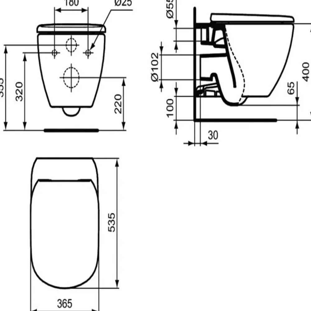 Фото 6 Унитаз подвесной Ideal standard Tesi T355101 безободковый Фото 6 Унитаз подвесной Ideal standard Tesi T355101 безободковый