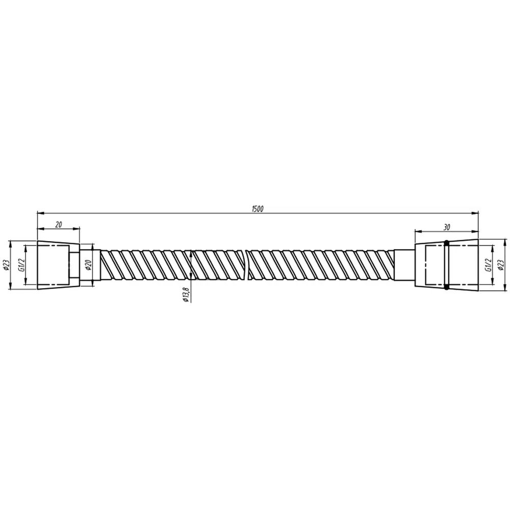 Фото 2 Шланг для душа Aquanet 00245420 150 см цвет сталь