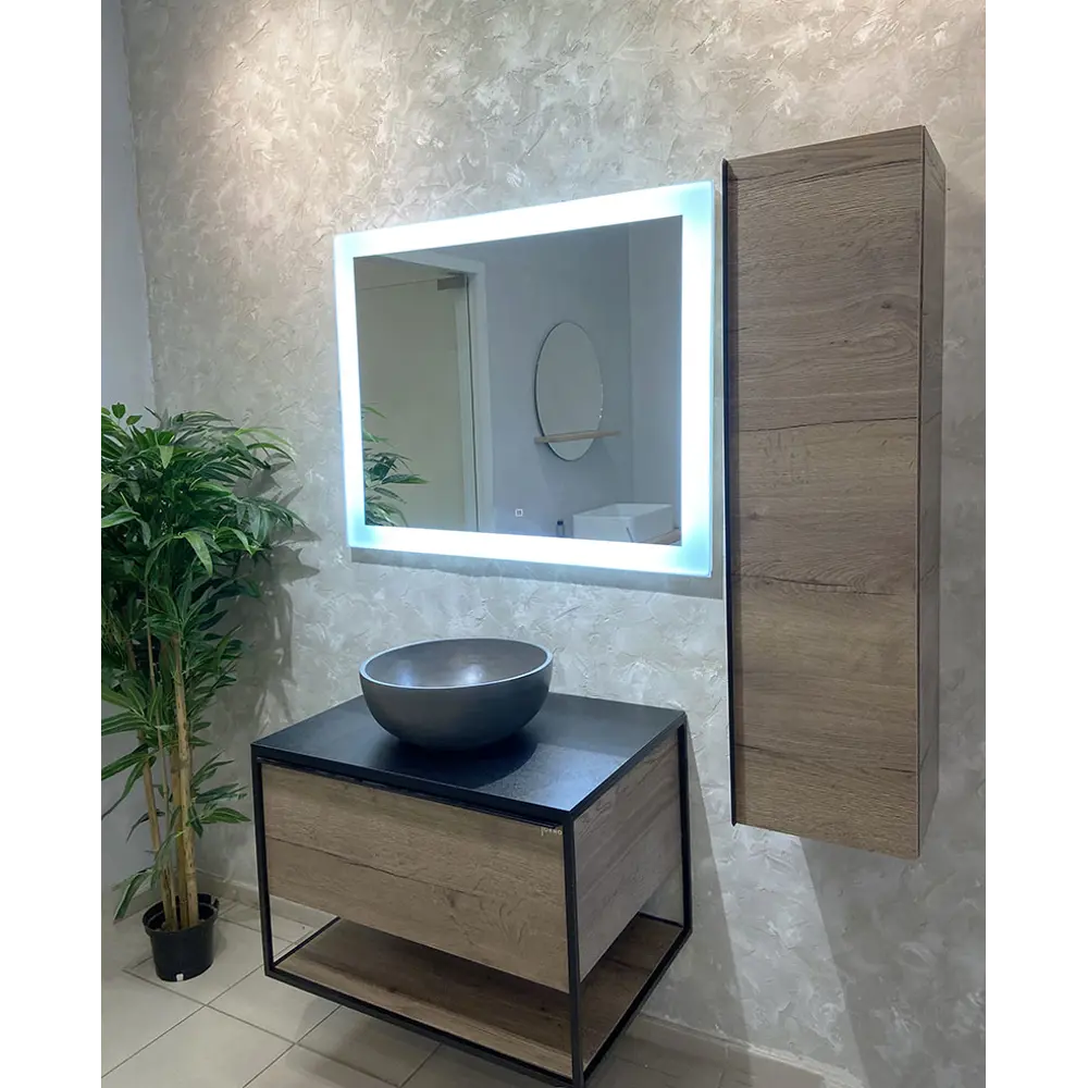 Фото 2 Зеркало для ванной Azario LED-00002297 с подсветкой 100x80см Фото 2 Зеркало для ванной Azario LED-00002297 с подсветкой 100x80см