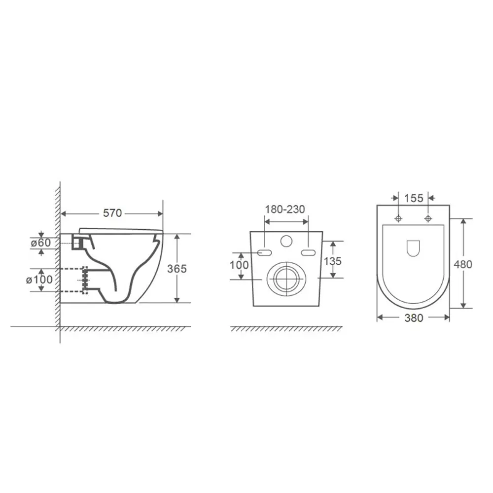 Фото Унитаз подвесной Azario AZ-2115 безободковый с сиденьем микролифт Фото Унитаз подвесной Azario AZ-2115 безободковый с сиденьем микролифт