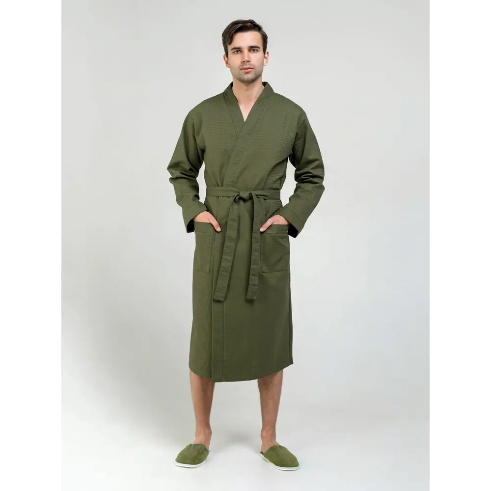 Фото Банный халат Росхалат В-03(26)58-60 размер 58 цвет зеленый