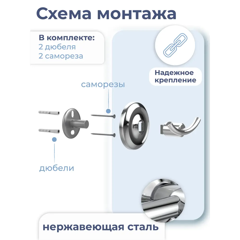 Фото Держатель для полотенец Fora FOR-DP011 15.5см цвет серый