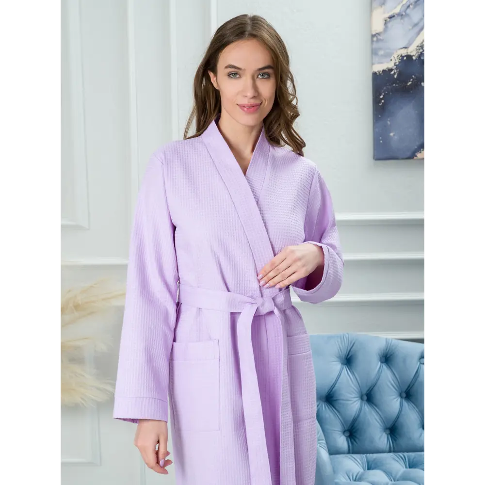 Фото 2 Банный халат Росхалат В-02(18)58-60 размер 58 цвет фиолетовый Фото 2 Банный халат Росхалат В-02(18)58-60 размер 58 цвет фиолетовый