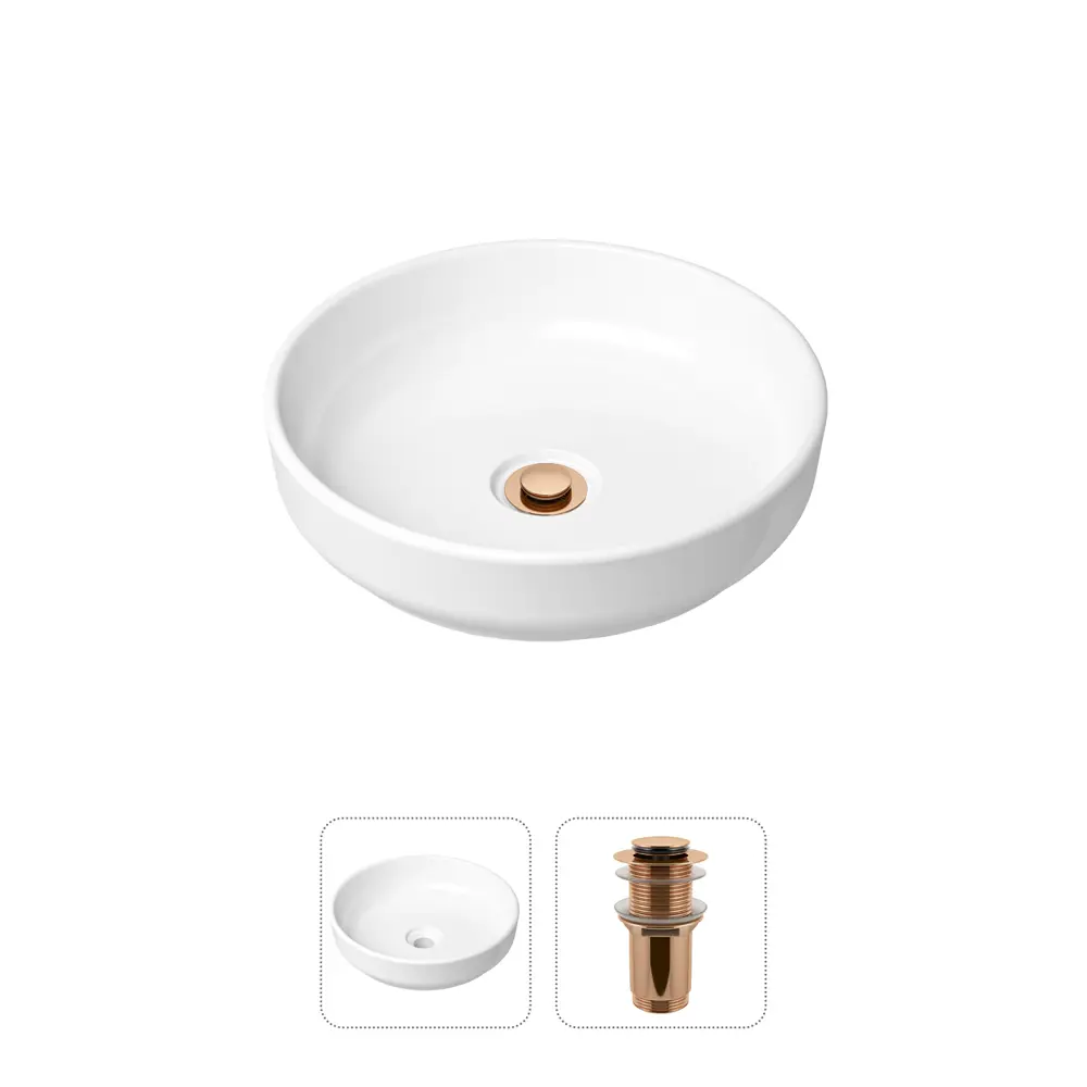 Фото Накладная раковина Lavinia Boho Bathroom Sink Slim 21520824 фарфор 40 см с донным клапаном Фото Накладная раковина Lavinia Boho Bathroom Sink Slim 21520824 фарфор 40 см с донным клапаном